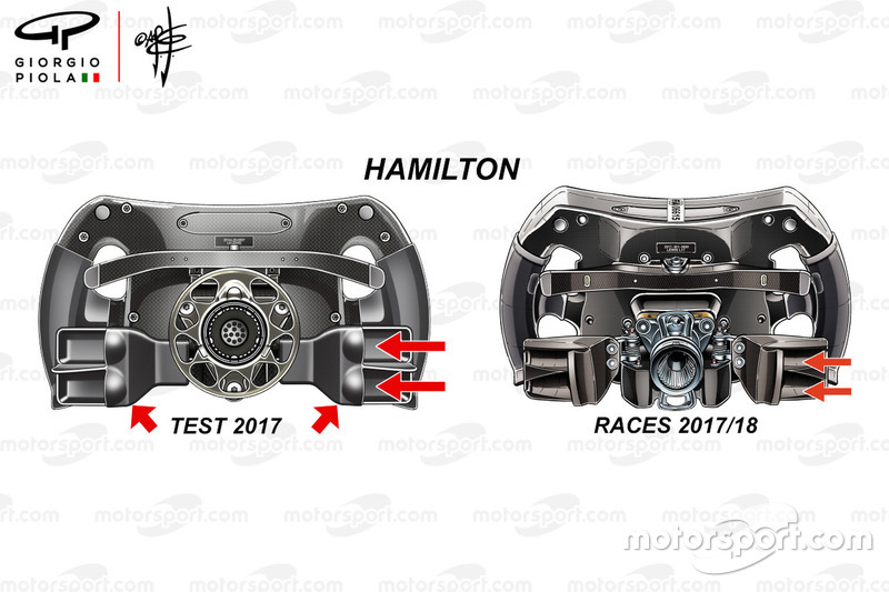 Mercedes F1 W08 steering of Lewis Hamilton