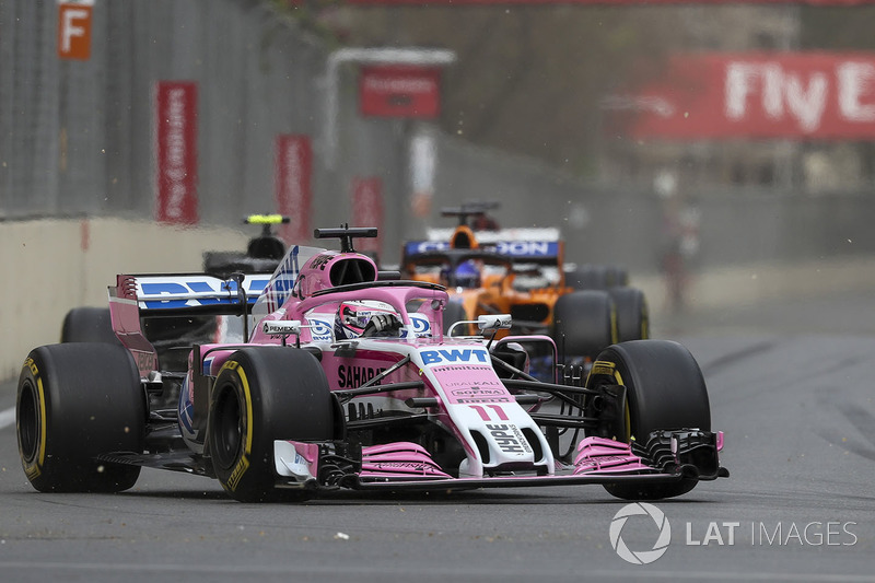 Así fue el podio de "Checo" Pérez en Azerbaiyán 2018:
