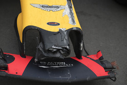 Wagen van Max Verstappen, Red Bull Racing na de crash