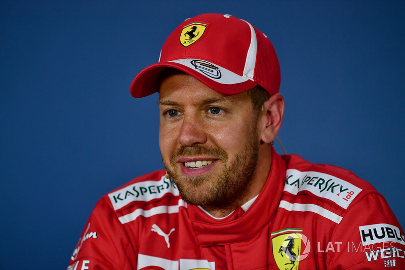 Sebastian Vettel, Ferrari in the Press Conference