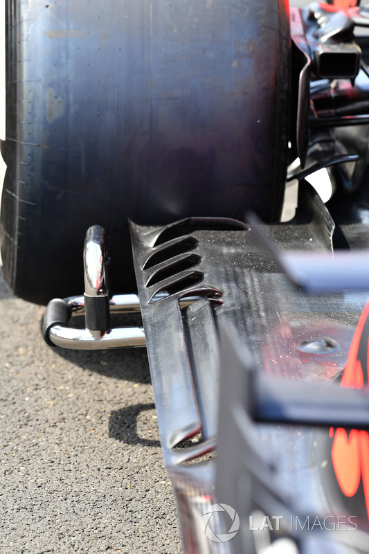 Red Bull Racing RB14 detalle del piso trasero