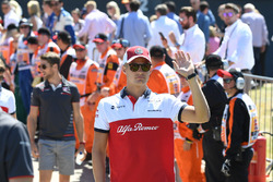 Marcus Ericsson, Sauber on the drivers parade