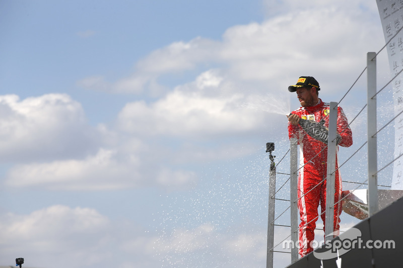 El ganador: Sebastian Vettel, Ferrari