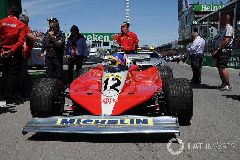 Jacques Villeneuve, drives his Fathers 1978 Canadian GP winning Ferrari 312T3