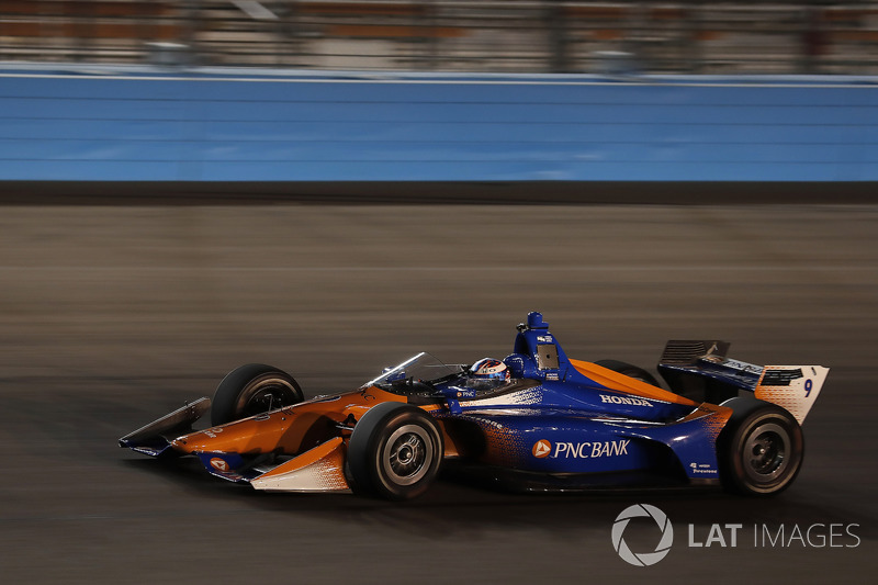 Scott Dixon, Chip Ganassi Racing Honda prueba el nuevo aeroscreen