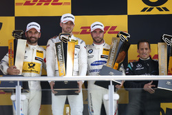 Podio: ganador de la carrera Edoardo Mortara, Mercedes-AMG Team HWA, segundo lugar Timo Glock, BMW Team RMG, 3 ° lugar Philipp Eng, BMW Team RBM