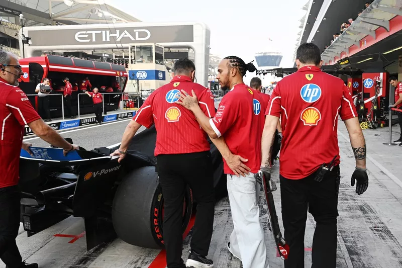 Lewis Hamilton, Ferrari after his crash