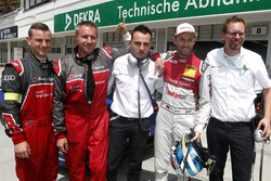 Polesitter René Rast, Audi Sport Team Rosberg, Audi RS 5 DTM with the team