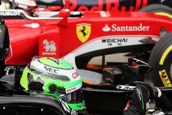Nico Hulkenberg, Sahara Force India F1 VJM09 dans le Parc Fermé