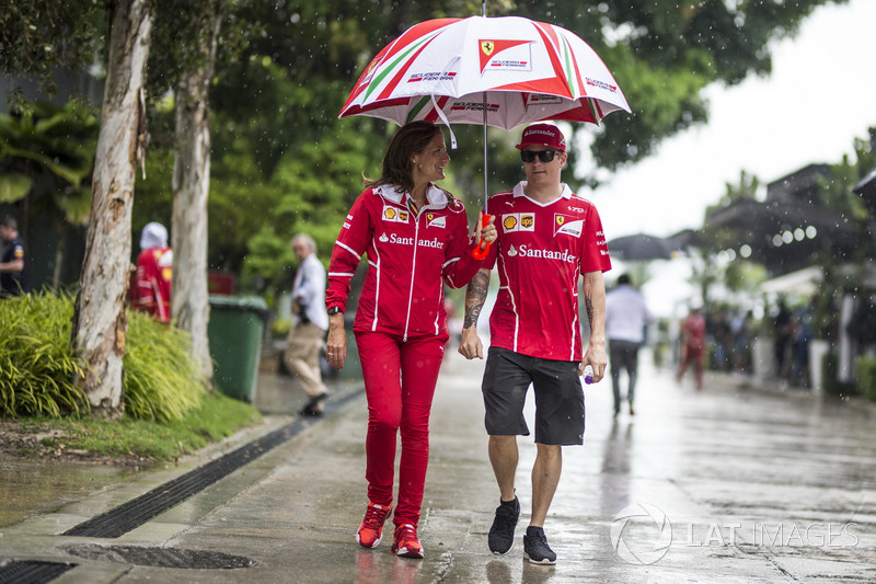 Kimi Raikkonen, Ferrari dan Stefania Bocchi, Press Officer Ferrari