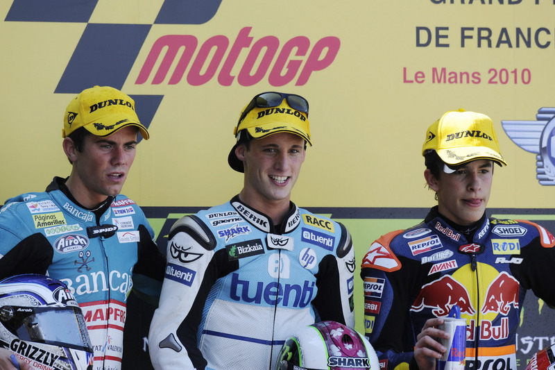 Podio: 1º Pol Espargaró, 2º Nico Terol, 3º Marc Márquez