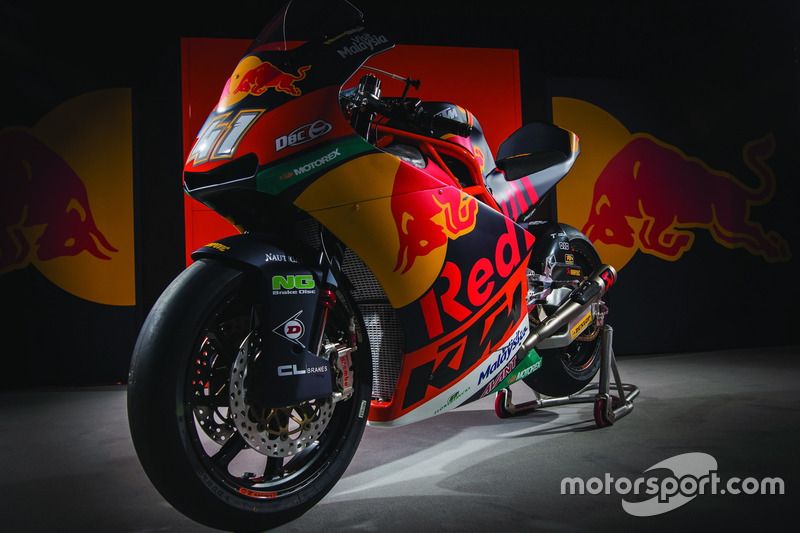 The bike of Brad Binder, Red Bull KTM Ajo