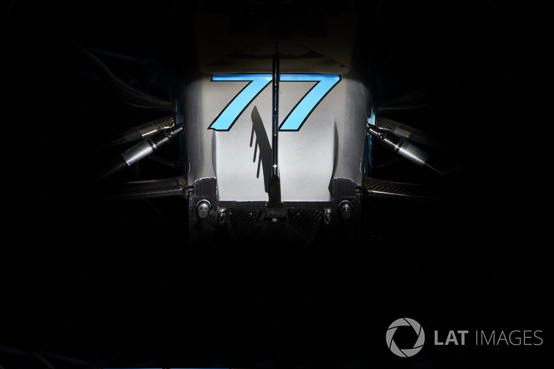 The number on the nose of the car driven by Valtteri Bottas, Mercedes AMG F1 W08