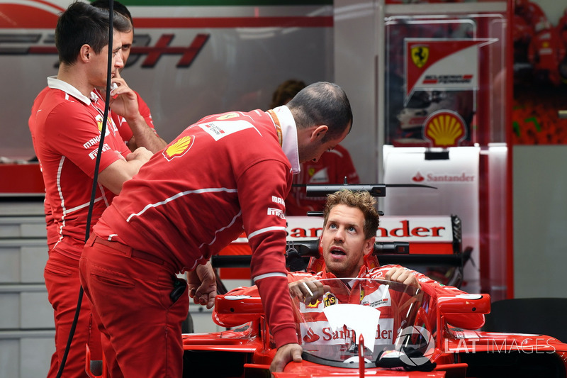Sebastian Vettel, Ferrari SF70H, cockpit shield