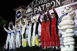 GTLM podium: winners Antonio Garcia, Jan Magnussen, Mike Rockenfeller, Corvette Racing, second place
