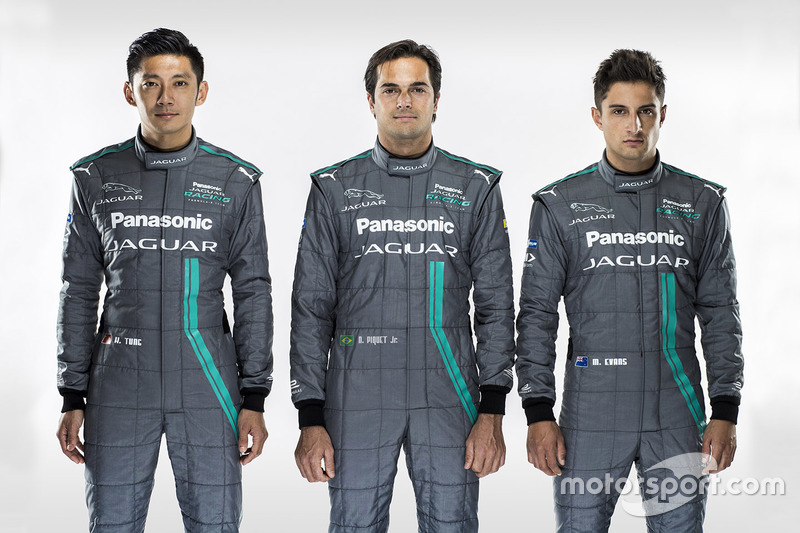 Mitch Evans, Nelson Piquet Jr, Ho-Pin Tung, Jaguar Racing