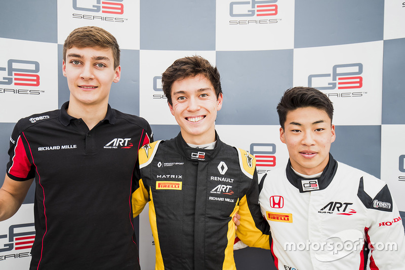 El podio de las GP3 Series en 2017