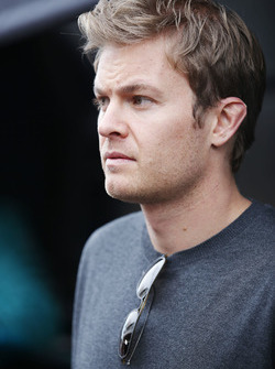 Nico Rosberg visits the pit lane