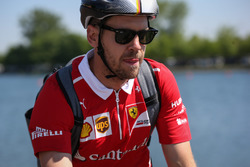 Sebastian Vettel, Ferrari on a bike