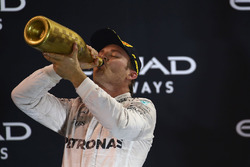 Podium: second place Nico Rosberg, Mercedes AMG F1