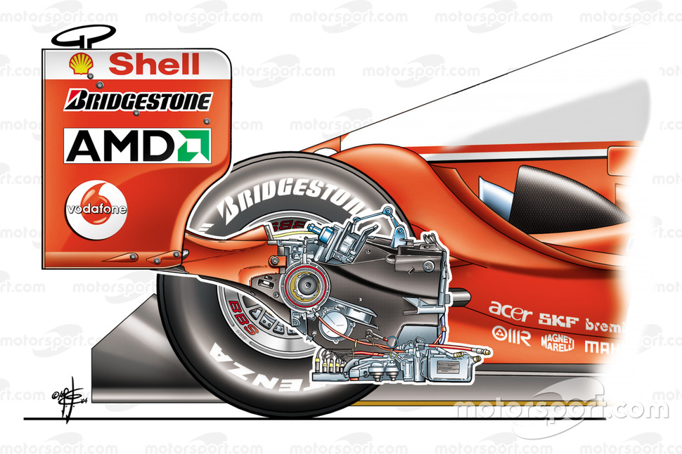 Ferrari F2004 gearbox detail