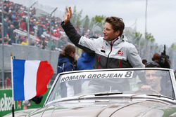 Romain Grosjean, Haas F1 Team on the drivers parade