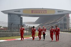 Sebastian Vettel, Ferrari, beim Trackwalk