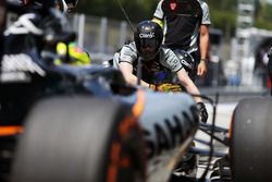 Серхио Перес, Sahara Force India F1 VJM09. Тренировка пит-стопа