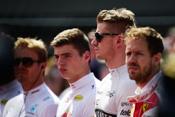 Nico Hülkenberg, Sahara Force India F1 op de grid tijdens het nationale volkslied
