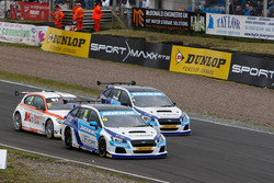 Jason Plato, Subaru Team BMR; Jack Goff, Team IHG Rewards Club; Colin Turkington, Subaru Team BMR