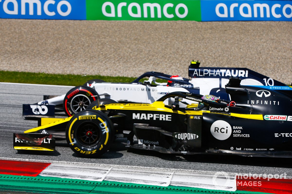 Daniel Ricciardo, Renault F1 Team R.S.20, Pierre Gasly, AlphaTauri AT01