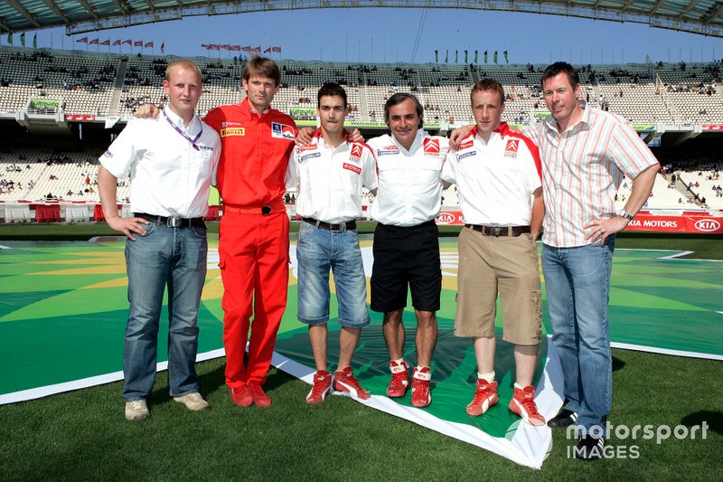 Kosti Katamajaki, Marcus Gronholm, Daniel Sordo, Carlos Sainz, Chris Meeke y Colin McRae