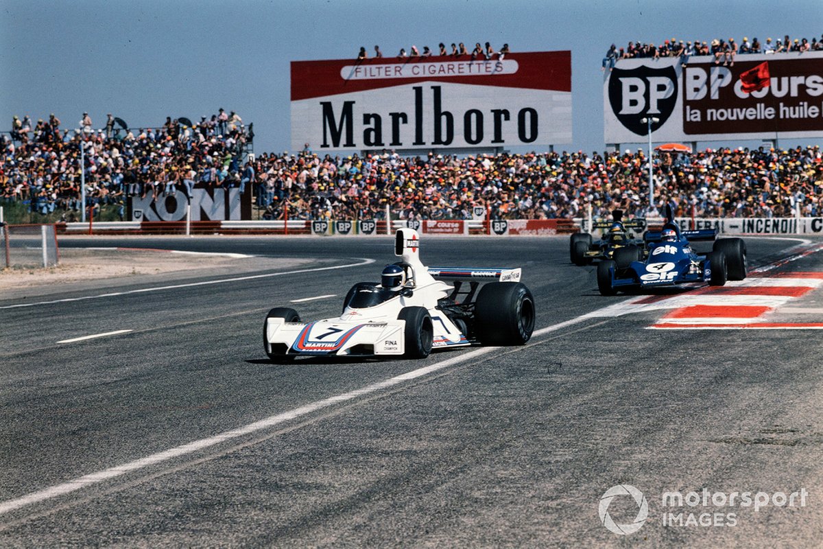 Carlos Reutemann, Brabham BT44B, Patrick Depailler, Tyrrell 007, Ronnie Peterson, Lotus 72E
