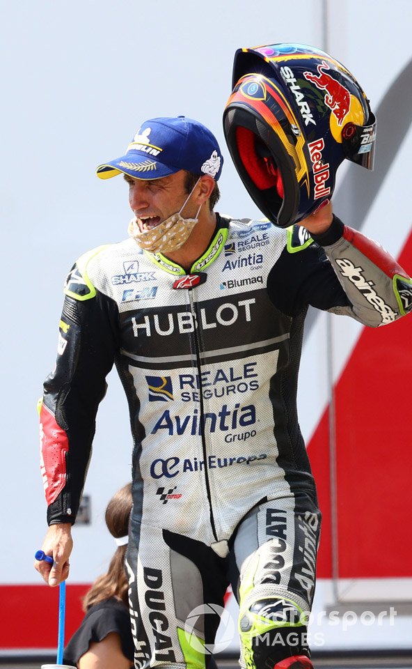 Podio_ tercer lugar Johann Zarco, Avintia Racing