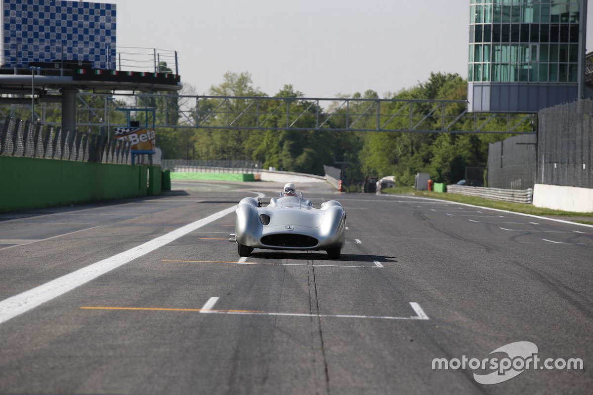 Lewis Hamilton y Sir Stirling Moss en Monza