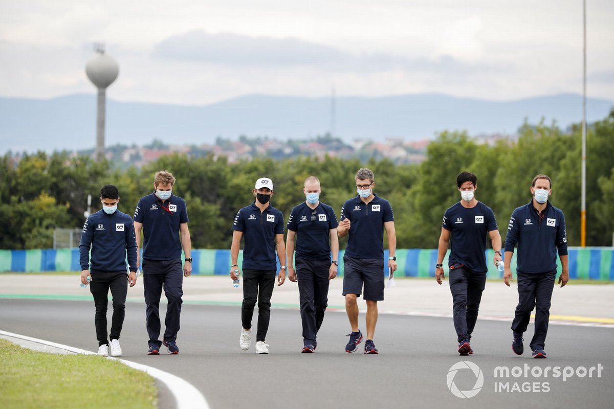 Pierre Gasly, AlphaTauri walks the track