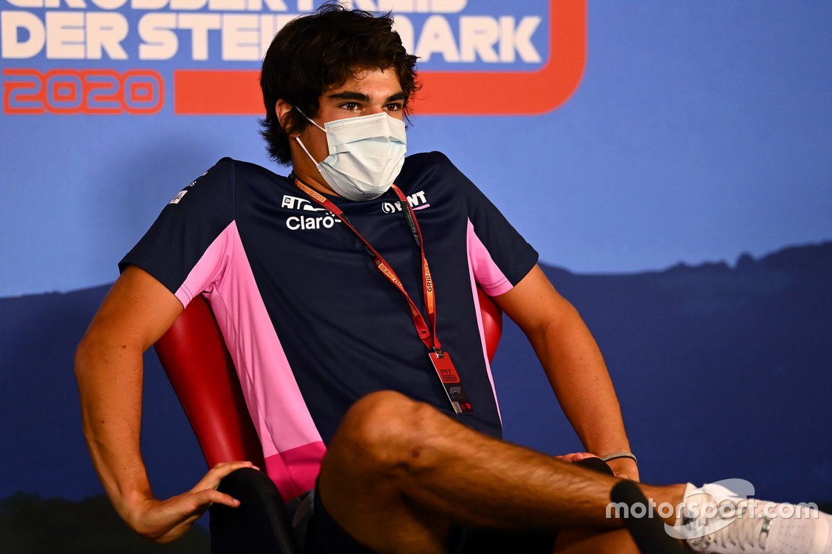 Lance Stroll, Racing Point in the press conference