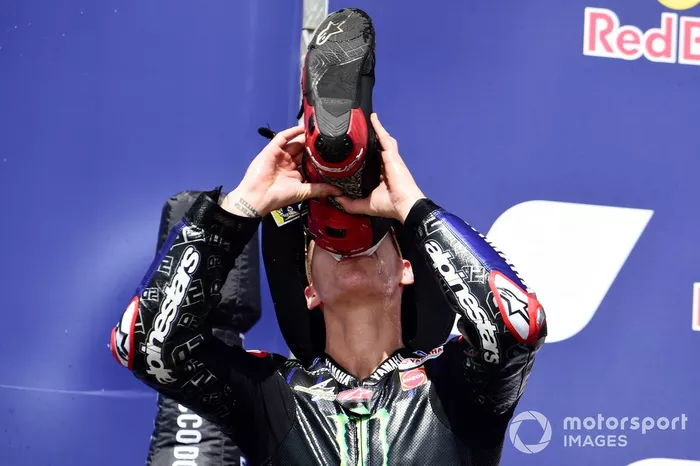Podio: segundo lugar Fabio Quartararo, Yamaha Factory Racing