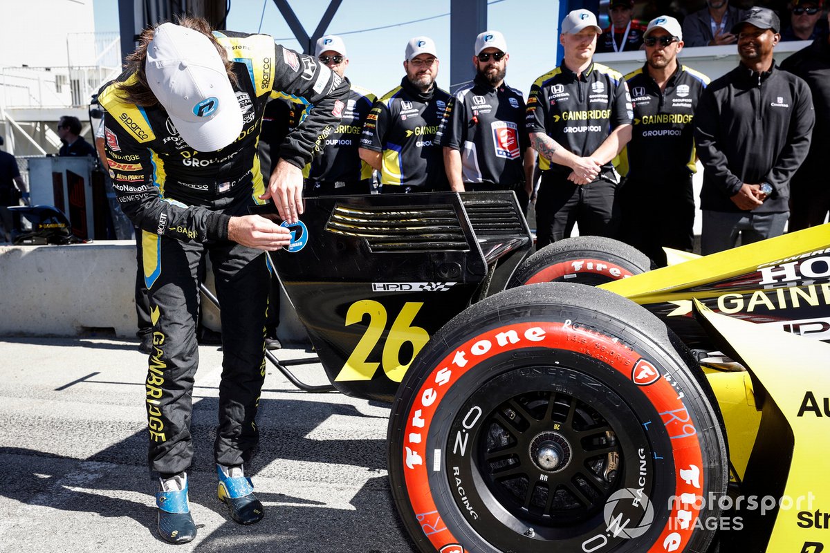 Ganado de la pole position Colton Herta, Andretti Autosport Honda