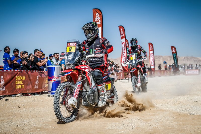 #9 Monster Energy Honda Team: Ricky Brabec, #7 Monster Energy Honda Team: Kevin Benavides