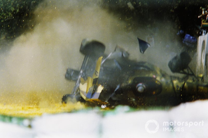 Martin Brundle, Jordan Peugeot, crash