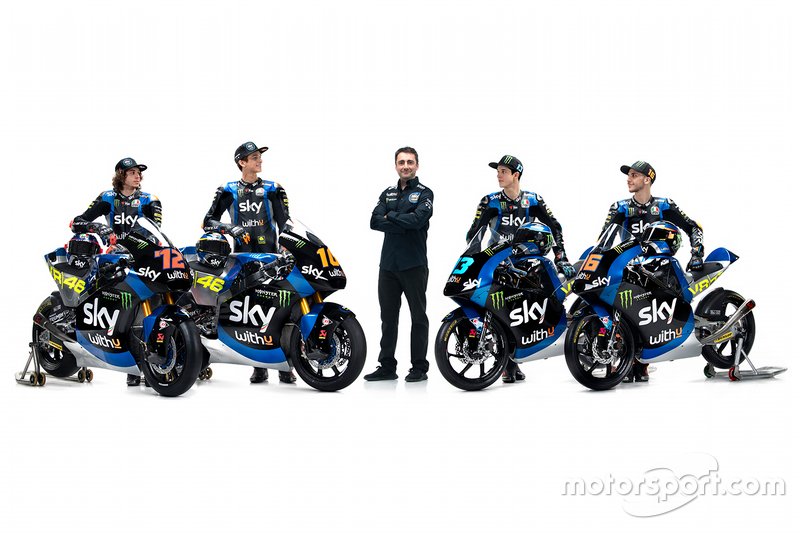 Luca Marini, Marco Bezzecchi, Celestino Vietti, Andrea Migno, Pablo Nieto, Sky Racing Team VR46