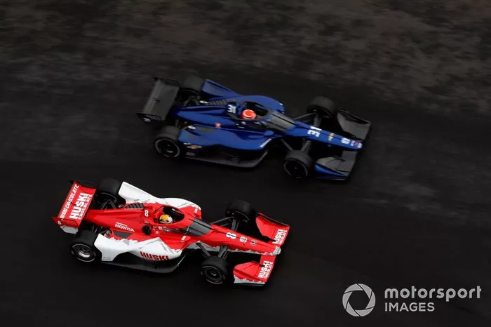 Marcus Ericsson, Chip Ganassi Racing Honda, Felipe Nasr, Carlin Chevrolet