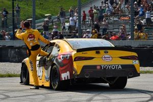 Race winner Kyle Busch, Joe Gibbs Racing, Toyota Supra M&M's Ice Cream