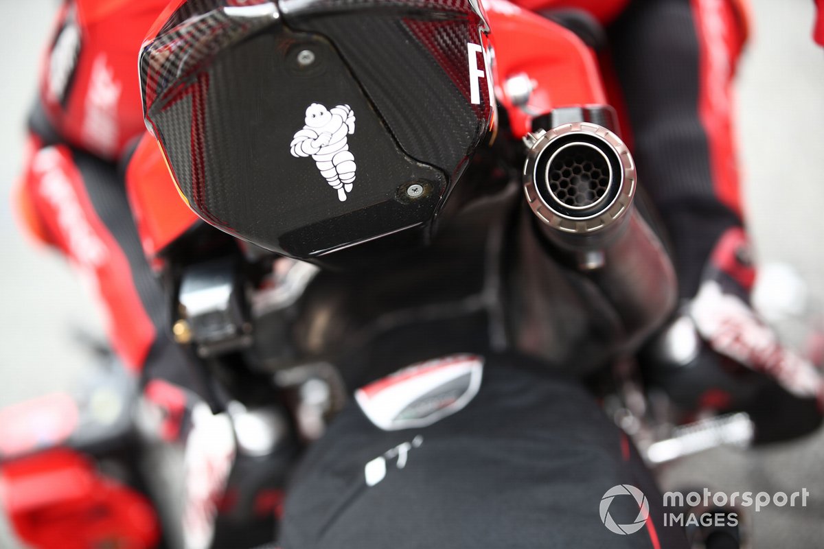 Dettaglio della moto del Ducati Team, MotoGP