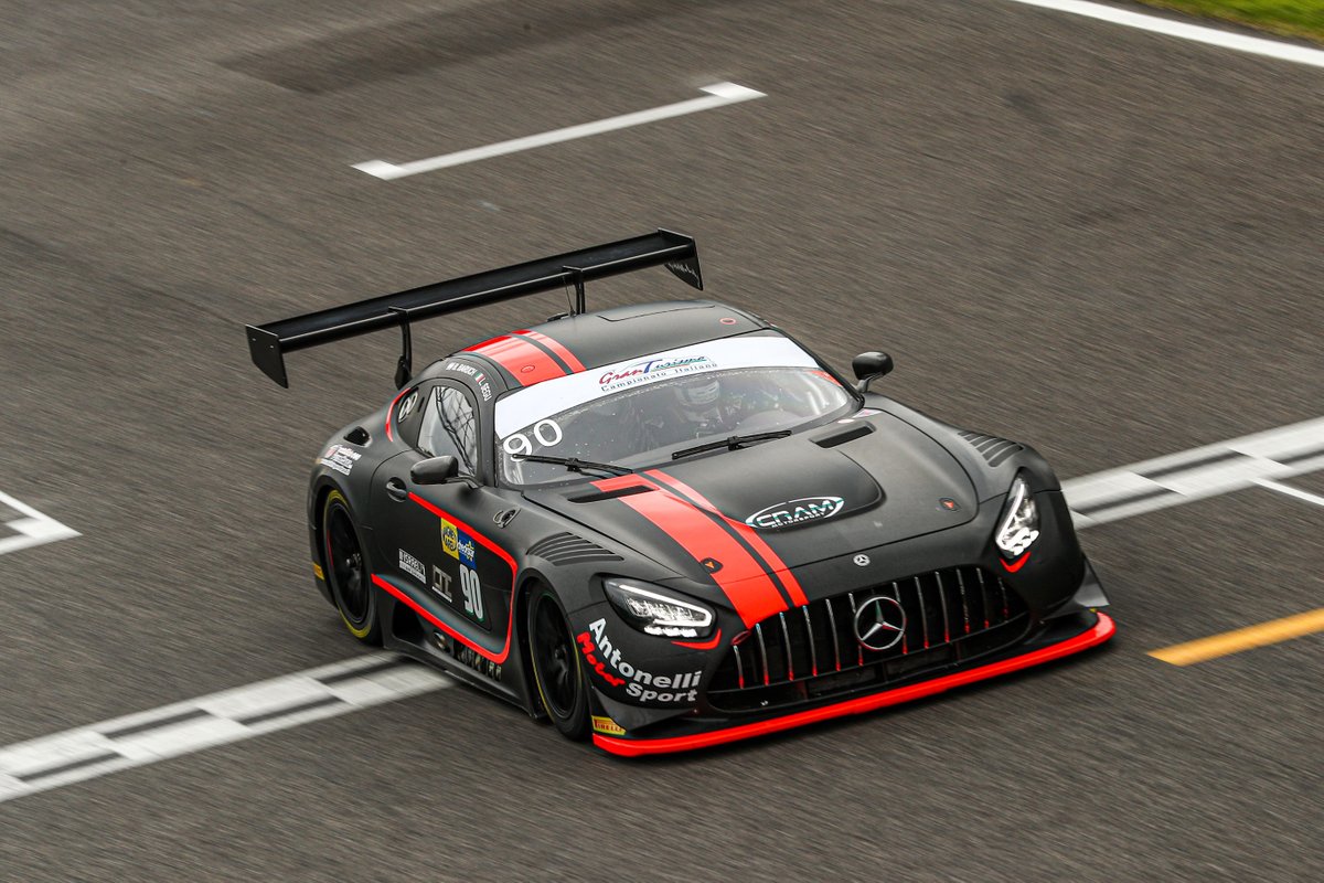 #90 AKM-Antonelli Motorsport, Mercedes-AMG GT3 Evo: Luca Segù, Bar Baruch