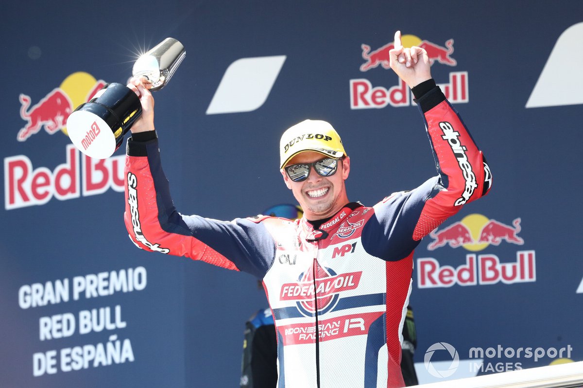 Podio: ganador de la carrera, Fabio di Giannantonio, Federal Oil Gresini Moto2