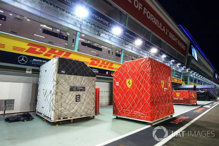 Ferrari en pit lane 