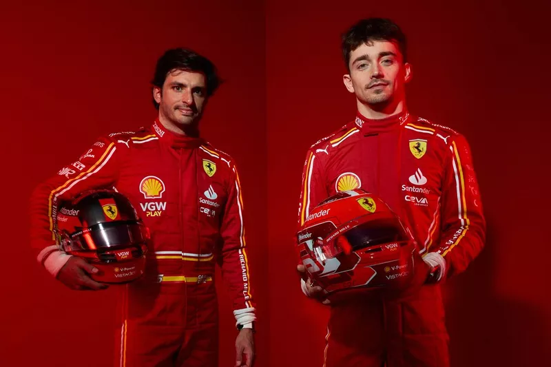 Carlos Sainz, Charles Leclerc, Ferrari
