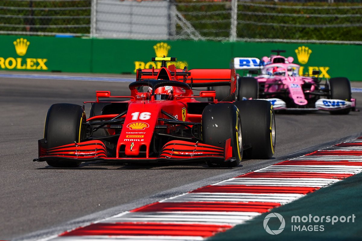 Charles Leclerc, Ferrari SF1000, Sergio Perez, Racing Point RP20